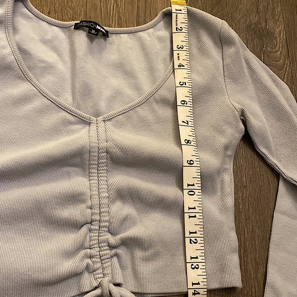 Fashion Nova • Blue “Cinch Me Down Top” 💙 - Picture 6 of 12